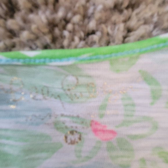 Lilly Pulitzer Marlowe Dress - Pool Blue Pink Lemonade - Size M - Picture 3 of 6